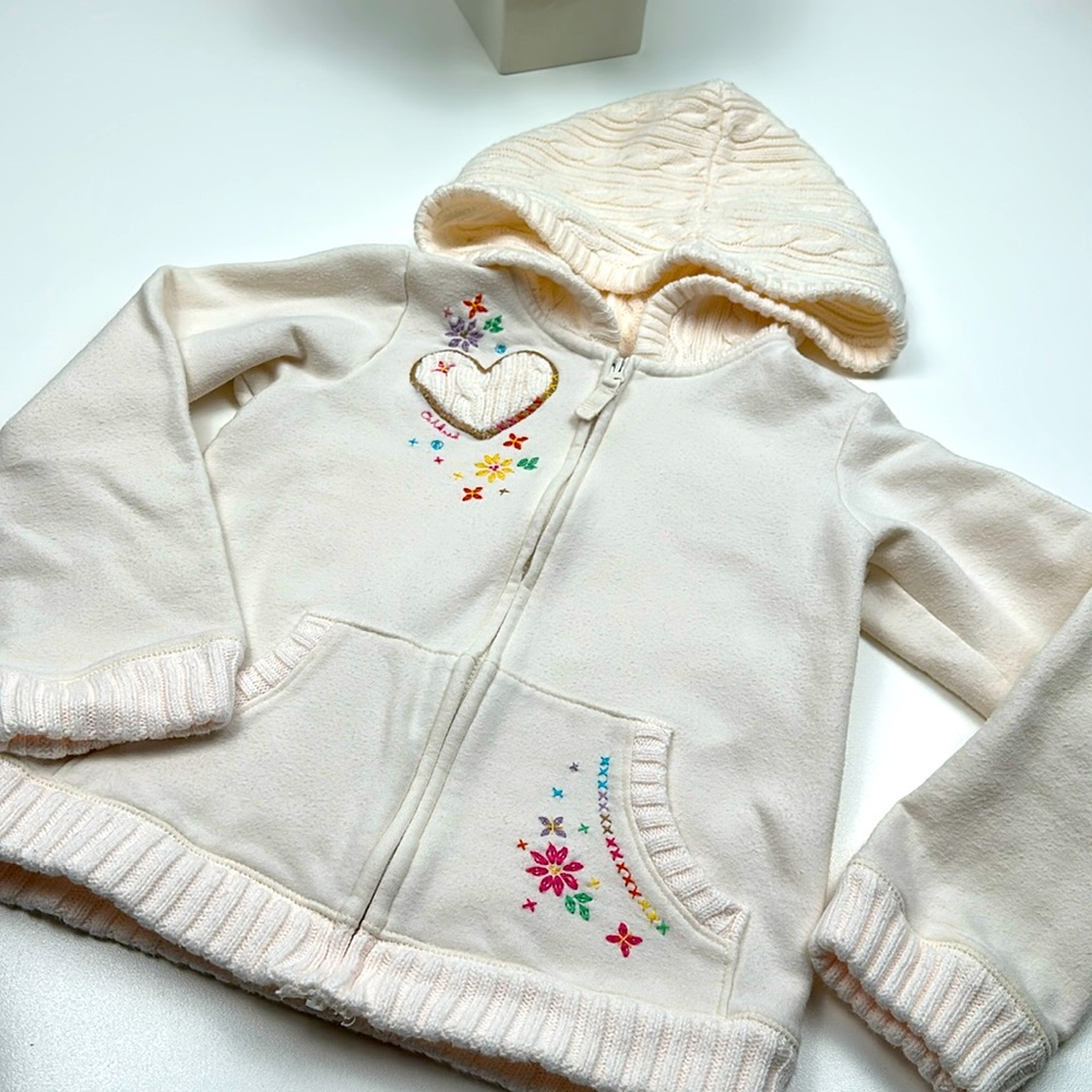 Oshkosh Cream Cardigan Zip Hoodie